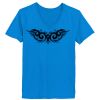 Ladies’  Junior Fine Jersey V-Neck Longer Length T-Shirt Thumbnail