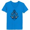 Ladies’  Junior Fine Jersey V-Neck Longer Length T-Shirt Thumbnail