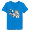 Ladies’  Junior Fine Jersey V-Neck Longer Length T-Shirt Thumbnail