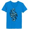 Ladies’  Junior Fine Jersey V-Neck Longer Length T-Shirt Thumbnail
