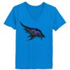 Ladies’  Junior Fine Jersey V-Neck Longer Length T-Shirt Thumbnail