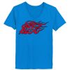 Ladies’  Junior Fine Jersey V-Neck Longer Length T-Shirt Thumbnail