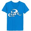 Ladies’  Junior Fine Jersey V-Neck Longer Length T-Shirt Thumbnail