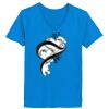 Ladies’  Junior Fine Jersey V-Neck Longer Length T-Shirt Thumbnail