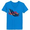 Ladies’  Junior Fine Jersey V-Neck Longer Length T-Shirt Thumbnail