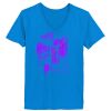 Ladies’  Junior Fine Jersey V-Neck Longer Length T-Shirt Thumbnail