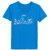 Ladies’  Junior Fine Jersey V-Neck Longer Length T-Shirt Thumbnail