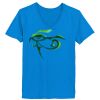 Ladies’  Junior Fine Jersey V-Neck Longer Length T-Shirt Thumbnail