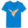 Ladies’  Junior Fine Jersey V-Neck Longer Length T-Shirt Thumbnail