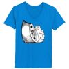 Ladies’  Junior Fine Jersey V-Neck Longer Length T-Shirt Thumbnail