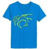 Ladies’  Junior Fine Jersey V-Neck Longer Length T-Shirt Thumbnail