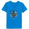 Ladies’  Junior Fine Jersey V-Neck Longer Length T-Shirt Thumbnail