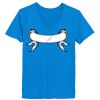 Ladies’  Junior Fine Jersey V-Neck Longer Length T-Shirt Thumbnail