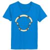 Ladies’  Junior Fine Jersey V-Neck Longer Length T-Shirt Thumbnail