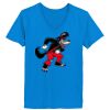Ladies’  Junior Fine Jersey V-Neck Longer Length T-Shirt Thumbnail