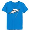 Ladies’  Junior Fine Jersey V-Neck Longer Length T-Shirt Thumbnail