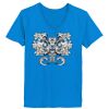 Ladies’  Junior Fine Jersey V-Neck Longer Length T-Shirt Thumbnail