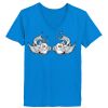 Ladies’  Junior Fine Jersey V-Neck Longer Length T-Shirt Thumbnail