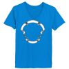 Ladies’  Junior Fine Jersey V-Neck Longer Length T-Shirt Thumbnail