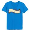 Ladies’  Junior Fine Jersey V-Neck Longer Length T-Shirt Thumbnail