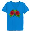 Ladies’  Junior Fine Jersey V-Neck Longer Length T-Shirt Thumbnail