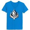 Ladies’  Junior Fine Jersey V-Neck Longer Length T-Shirt Thumbnail
