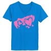 Ladies’  Junior Fine Jersey V-Neck Longer Length T-Shirt Thumbnail