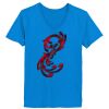 Ladies’  Junior Fine Jersey V-Neck Longer Length T-Shirt Thumbnail
