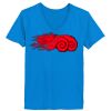 Ladies’  Junior Fine Jersey V-Neck Longer Length T-Shirt Thumbnail