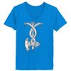 Ladies’  Junior Fine Jersey V-Neck Longer Length T-Shirt Thumbnail