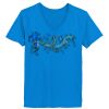 Ladies’  Junior Fine Jersey V-Neck Longer Length T-Shirt Thumbnail