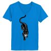 Ladies’  Junior Fine Jersey V-Neck Longer Length T-Shirt Thumbnail