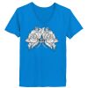 Ladies’  Junior Fine Jersey V-Neck Longer Length T-Shirt Thumbnail