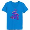 Ladies’  Junior Fine Jersey V-Neck Longer Length T-Shirt Thumbnail