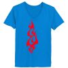 Ladies’  Junior Fine Jersey V-Neck Longer Length T-Shirt Thumbnail