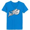 Ladies’  Junior Fine Jersey V-Neck Longer Length T-Shirt Thumbnail