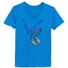 Ladies’  Junior Fine Jersey V-Neck Longer Length T-Shirt Thumbnail