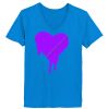 Ladies’  Junior Fine Jersey V-Neck Longer Length T-Shirt Thumbnail