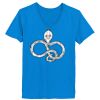 Ladies’  Junior Fine Jersey V-Neck Longer Length T-Shirt Thumbnail