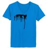Ladies’  Junior Fine Jersey V-Neck Longer Length T-Shirt Thumbnail