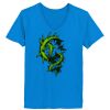 Ladies’  Junior Fine Jersey V-Neck Longer Length T-Shirt Thumbnail