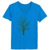 Ladies’  Junior Fine Jersey V-Neck Longer Length T-Shirt Thumbnail