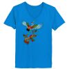 Ladies’  Junior Fine Jersey V-Neck Longer Length T-Shirt Thumbnail