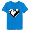Ladies’  Junior Fine Jersey V-Neck Longer Length T-Shirt Thumbnail