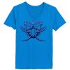 Ladies’  Junior Fine Jersey V-Neck Longer Length T-Shirt Thumbnail