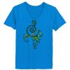 Ladies’  Junior Fine Jersey V-Neck Longer Length T-Shirt Thumbnail