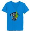 Ladies’  Junior Fine Jersey V-Neck Longer Length T-Shirt Thumbnail
