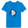 Ladies’  Junior Fine Jersey V-Neck Longer Length T-Shirt Thumbnail