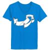 Ladies’  Junior Fine Jersey V-Neck Longer Length T-Shirt Thumbnail
