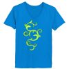 Ladies’  Junior Fine Jersey V-Neck Longer Length T-Shirt Thumbnail